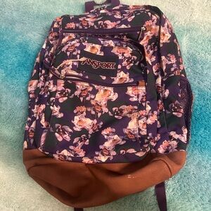 MJansport Cool Student Backpack Purple Flowers *READ